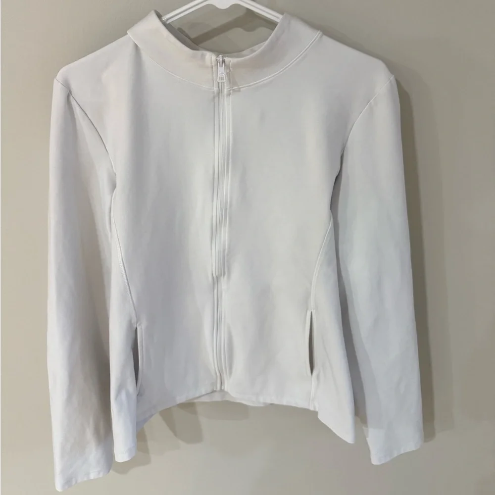 Beyond Yoga On The Go Mock Neck Sweatshirt - Cloud White - Size Extra Large XL